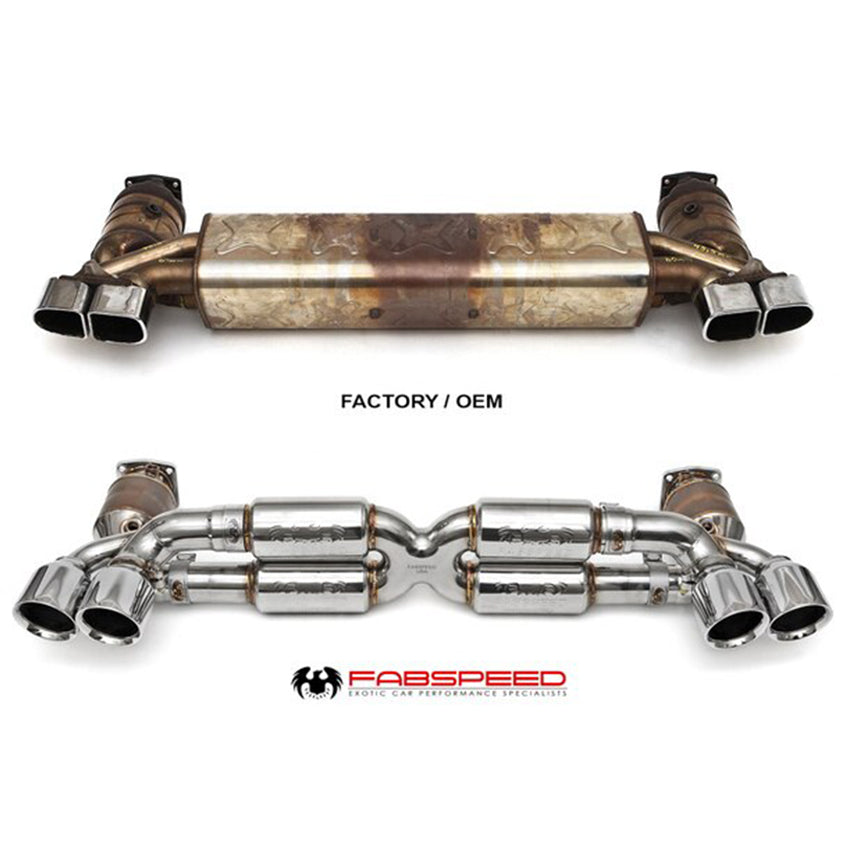 Fabspeed Supersport X-Pipe Exhaust System for Porsche 991 Turbo / Turbo S 2013-2016