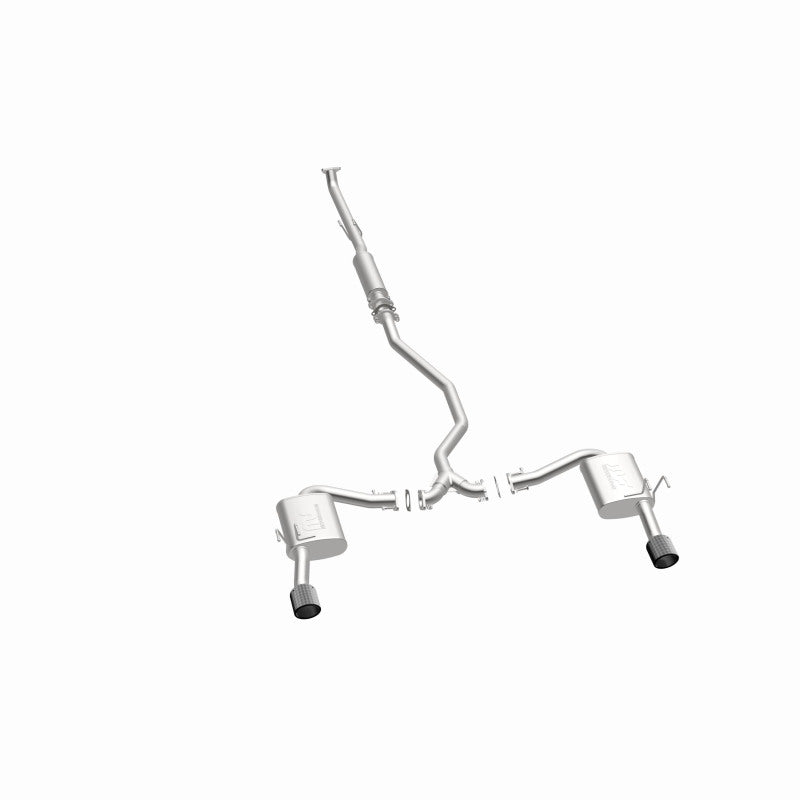 MagnaFlow 19612 neo series cat-back exhaust, opposite side view of the turntable spin
