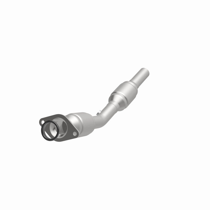 MagnaFlow 49461 oem grade direct-fit catalytic converter, opposite front three-quarter view of the turntable spin