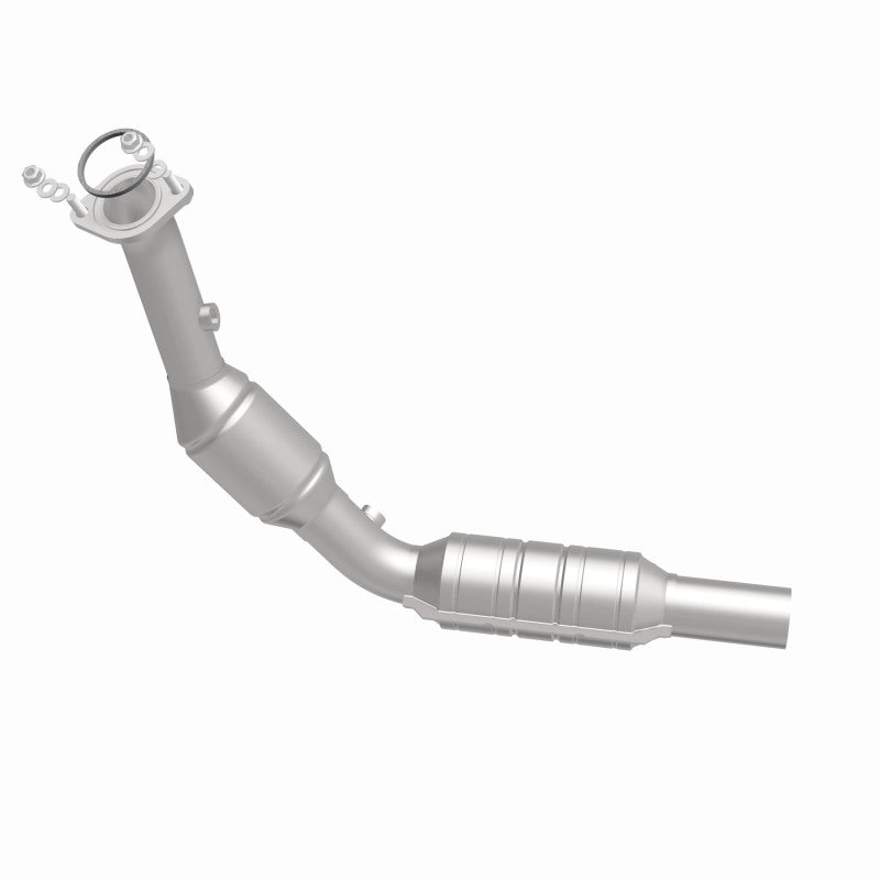 MagnaFlow 551937 carb direct-fit catalytic converter, side view of the turntable spin