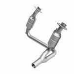 MagnaFlow 24770 hm grade direct-fit catalytic converter, rear view of the turntable spin