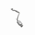 MagnaFlow 49960 oem grade direct-fit catalytic converter, rear three-quarter view of the turntable spin