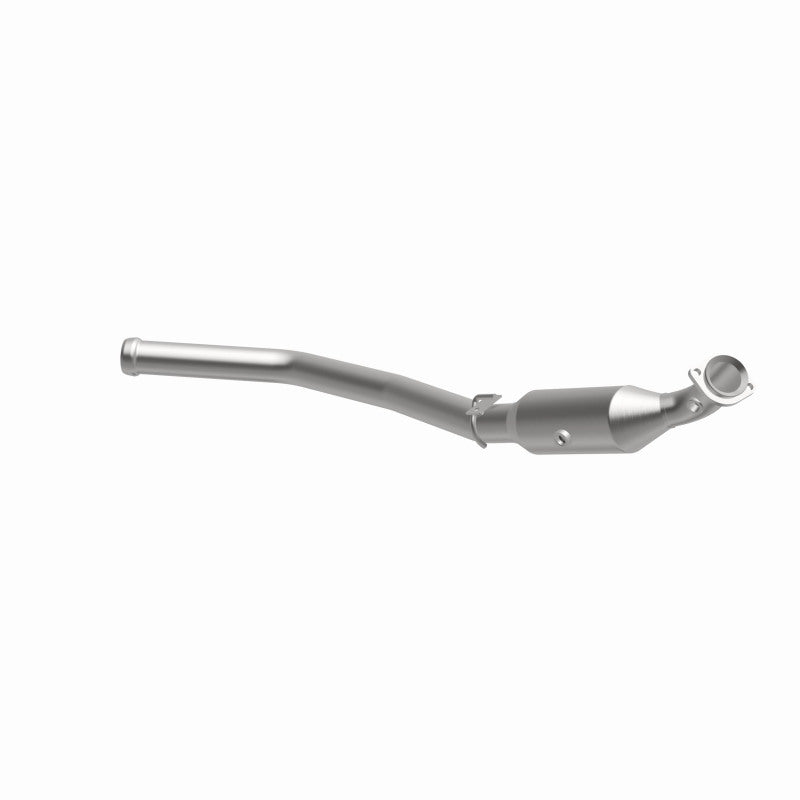 MagnaFlow 52172 oem grade direct-fit catalytic converter, opposite front three-quarter view of the turntable spin