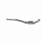 MagnaFlow 52172 oem grade direct-fit catalytic converter, opposite front three-quarter view of the turntable spin