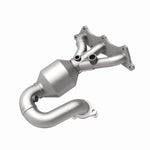MagnaFlow 49349 oem grade manifold converter, rear view of the turntable spin
