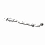 MagnaFlow 23002 hm grade direct-fit catalytic converter, opposite rear three-quarter view of the turntable spin