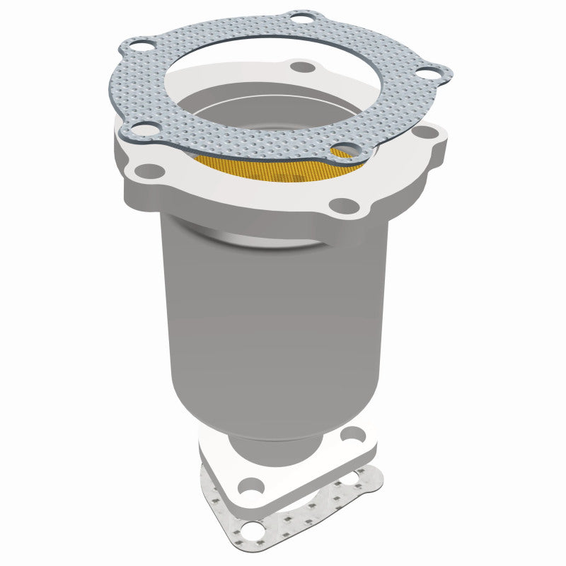 MagnaFlow 50812 hm grade direct-fit catalytic converter, opposite side view of the turntable spin