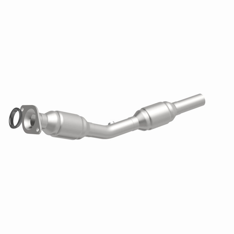 MagnaFlow 49461 oem grade direct-fit catalytic converter, front three-quarter view of the turntable spin