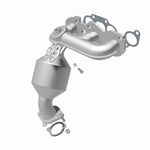 MagnaFlow 50260 hm grade manifold converter, rear view of the turntable spin