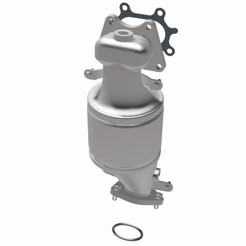 MagnaFlow 5531333 carb manifold converter, opposite rear three-quarter view of the turntable spin