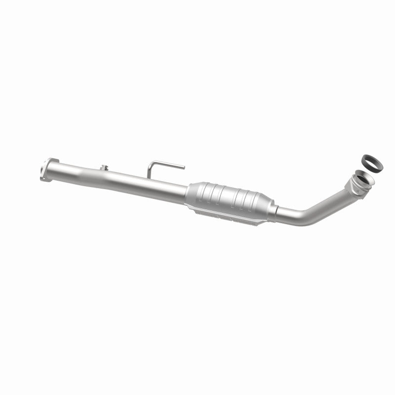 MagnaFlow 23389 hm grade direct-fit catalytic converter, opposite rear three-quarter view of the turntable spin