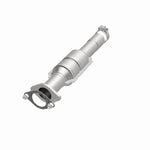 MagnaFlow 52107 oem grade direct-fit catalytic converter, opposite front three-quarter view of the turntable spin