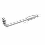 MagnaFlow 49483 oem grade direct-fit catalytic converter, front three-quarter view of the turntable spin