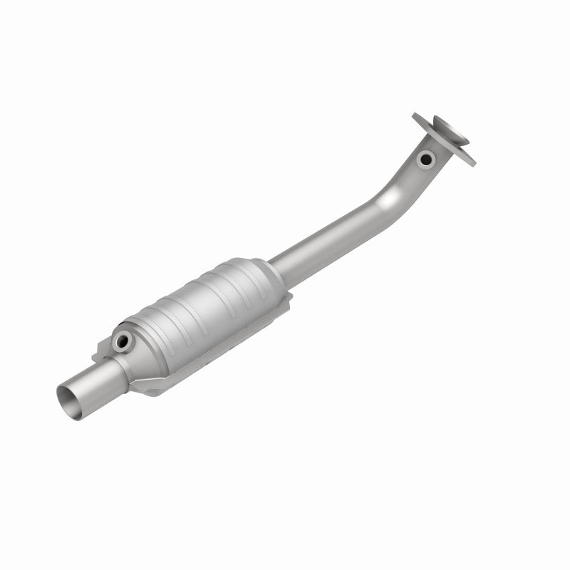 MagnaFlow 24430 hm grade direct-fit catalytic converter, rear view of the turntable spin