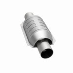 MagnaFlow 441235 universal catalytic converter, opposite side view of the turntable spin