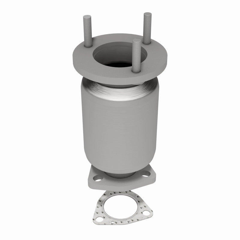 MagnaFlow 50601 epa direct-fit catalytic converter, rear three-quarter view of the turntable spin