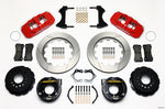Wilwood AERO4 Rear P-Brake Kit 14.00in Red Mopar/Dana 2.36in Off w/Snap Ring Bearing