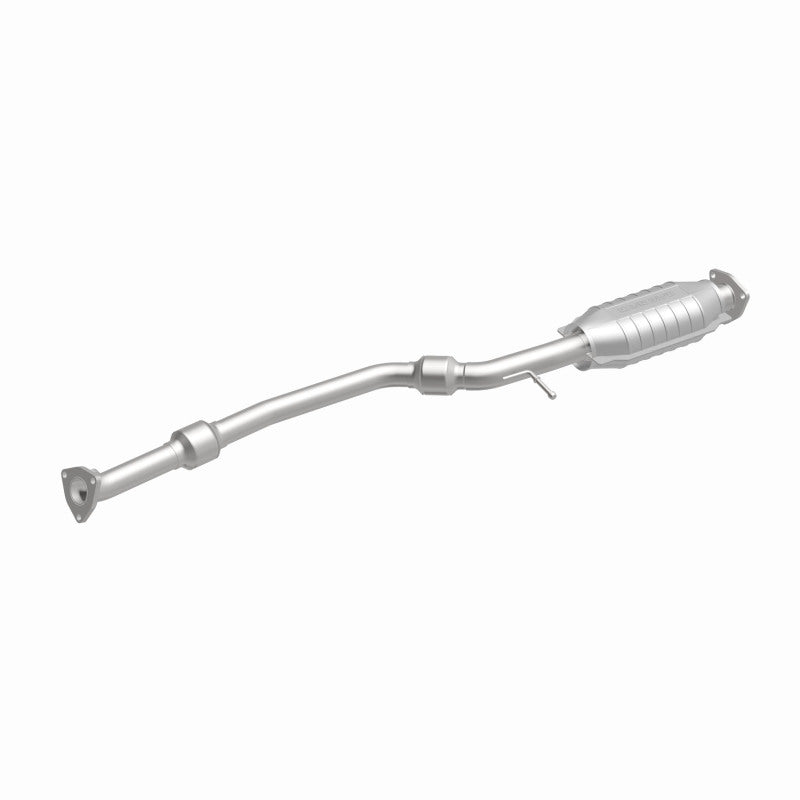MagnaFlow 49547 oem grade direct-fit catalytic converter, front three-quarter view of the turntable spin