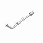 MagnaFlow 52023 oem grade direct-fit catalytic converter, opposite front three-quarter view of the turntable spin