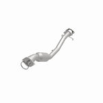 MagnaFlow 24205 hm grade direct-fit catalytic converter, opposite front three-quarter view of the turntable spin
