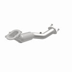 MagnaFlow 52037 oem grade direct-fit catalytic converter, opposite front three-quarter view of the turntable spin