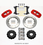 Wilwood AERO6 Front Hat Kit 14.00 Red 63-87 C10 w/ Wilwood Pro Spindles