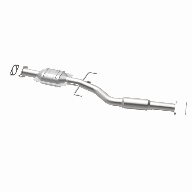 MagnaFlow 93194 hm grade direct-fit catalytic converter, opposite rear three-quarter view of the turntable spin