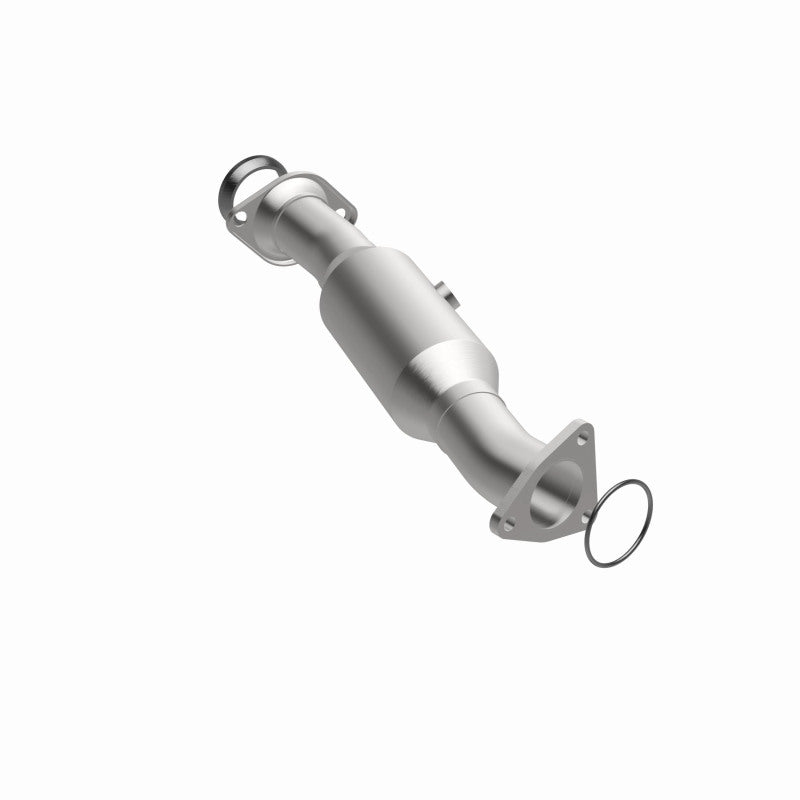 MagnaFlow 4481724 carb direct-fit catalytic converter, rear three-quarter view of the turntable spin