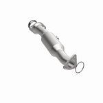 MagnaFlow 4481724 carb direct-fit catalytic converter, rear three-quarter view of the turntable spin