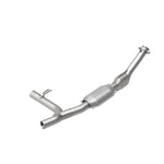 MagnaFlow 447116 carb direct-fit catalytic converter, rear view of the turntable spin