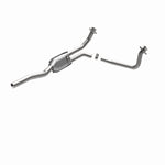 MagnaFlow 4451296 carb direct-fit catalytic converter, rear view of the turntable spin