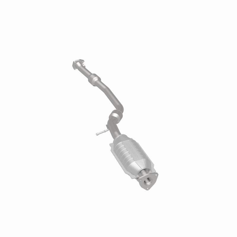 MagnaFlow 93331 hm grade direct-fit catalytic converter, rear three-quarter view of the turntable spin
