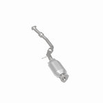 MagnaFlow 93331 hm grade direct-fit catalytic converter, rear three-quarter view of the turntable spin
