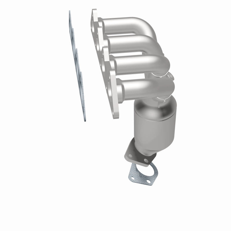 MagnaFlow 50824 hm grade manifold converter, rear three-quarter view of the turntable spin