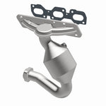 MagnaFlow 50646 hm grade manifold converter, opposite front three-quarter view of the turntable spin