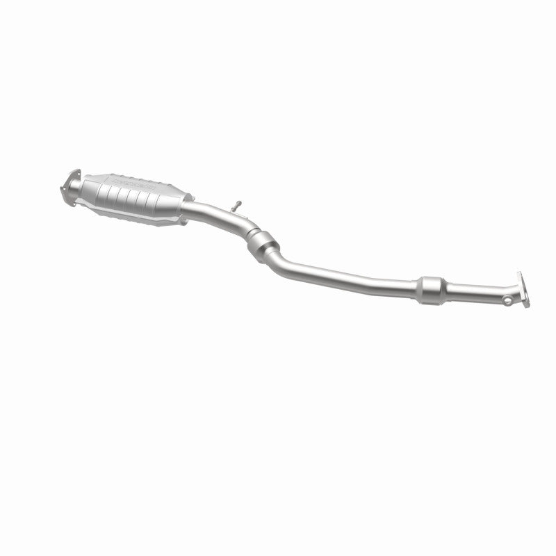 MagnaFlow 49547 oem grade direct-fit catalytic converter, opposite rear three-quarter view of the turntable spin