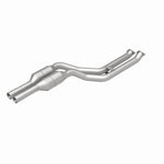 MagnaFlow 49760 oem grade direct-fit catalytic converter, rear view of the turntable spin