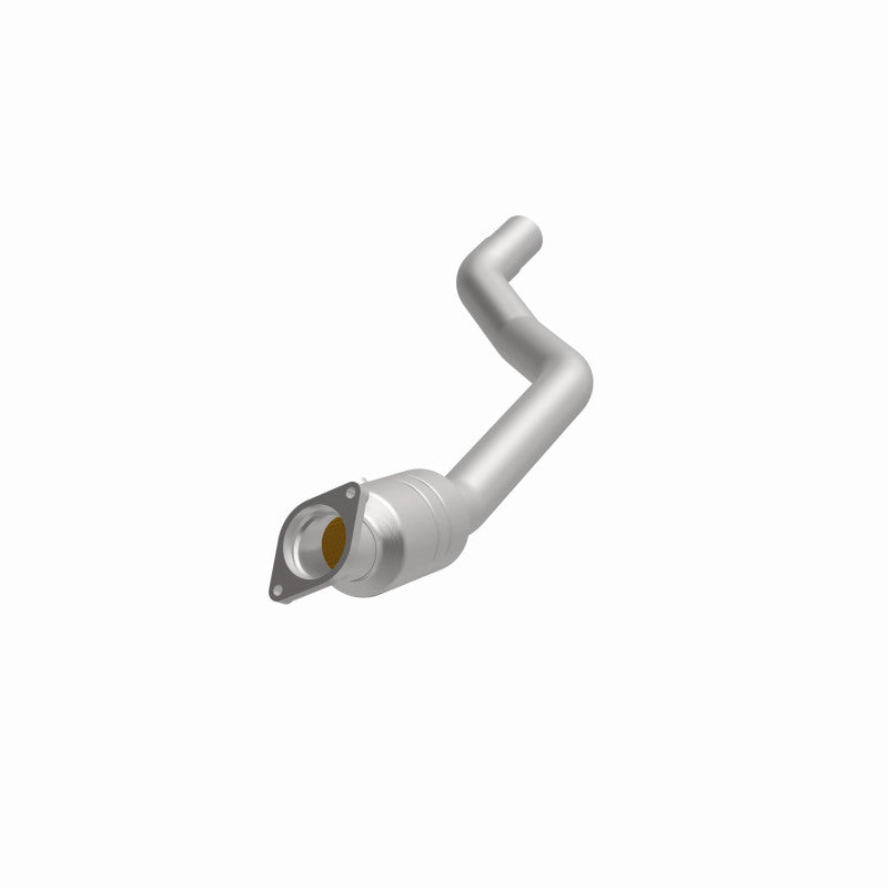 MagnaFlow 5461478 carb direct-fit catalytic converter, opposite front three-quarter view of the turntable spin