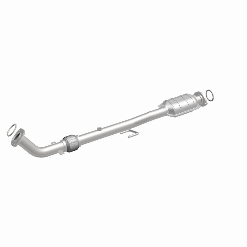 MagnaFlow 49556 oem grade direct-fit catalytic converter, front three-quarter view of the turntable spin