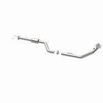 MagnaFlow 52722 oem grade direct-fit catalytic converter, opposite rear three-quarter view of the turntable spin