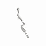 MagnaFlow 454040 carb direct-fit catalytic converter, rear three-quarter view of the turntable spin