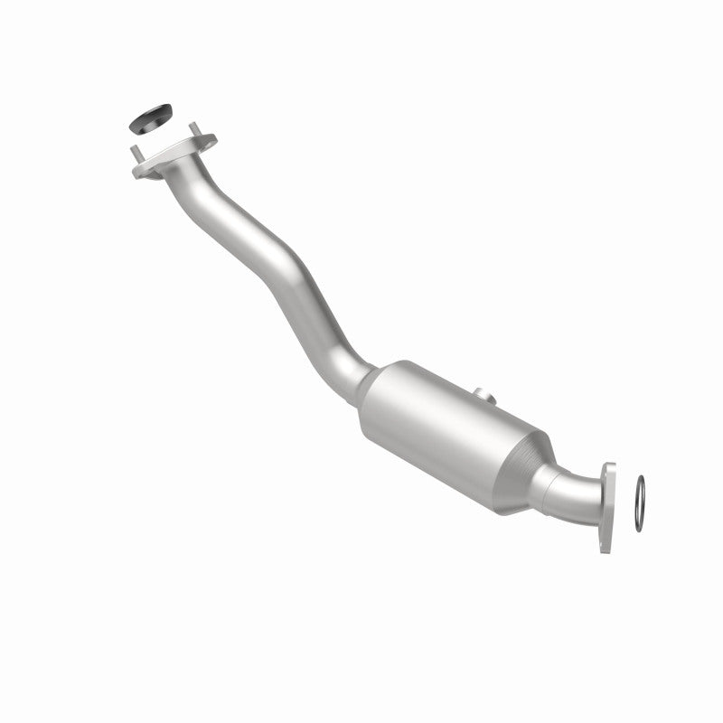 MagnaFlow 5461767 carb direct-fit catalytic converter, rear view of the turntable spin