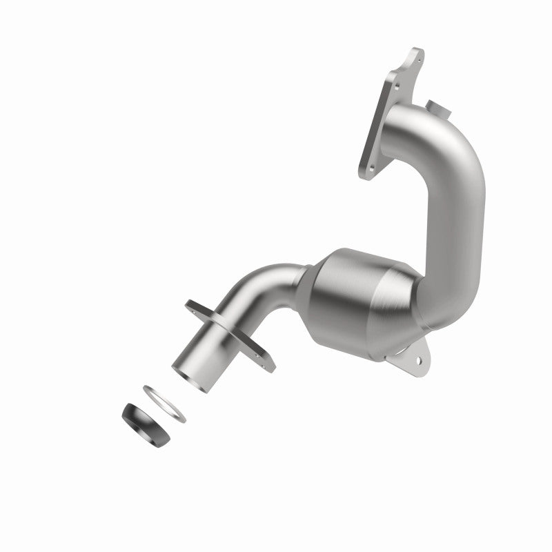 MagnaFlow 52438 oem grade direct-fit catalytic converter, rear view of the turntable spin