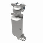 MagnaFlow 5531343 carb manifold converter, opposite side view of the turntable spin