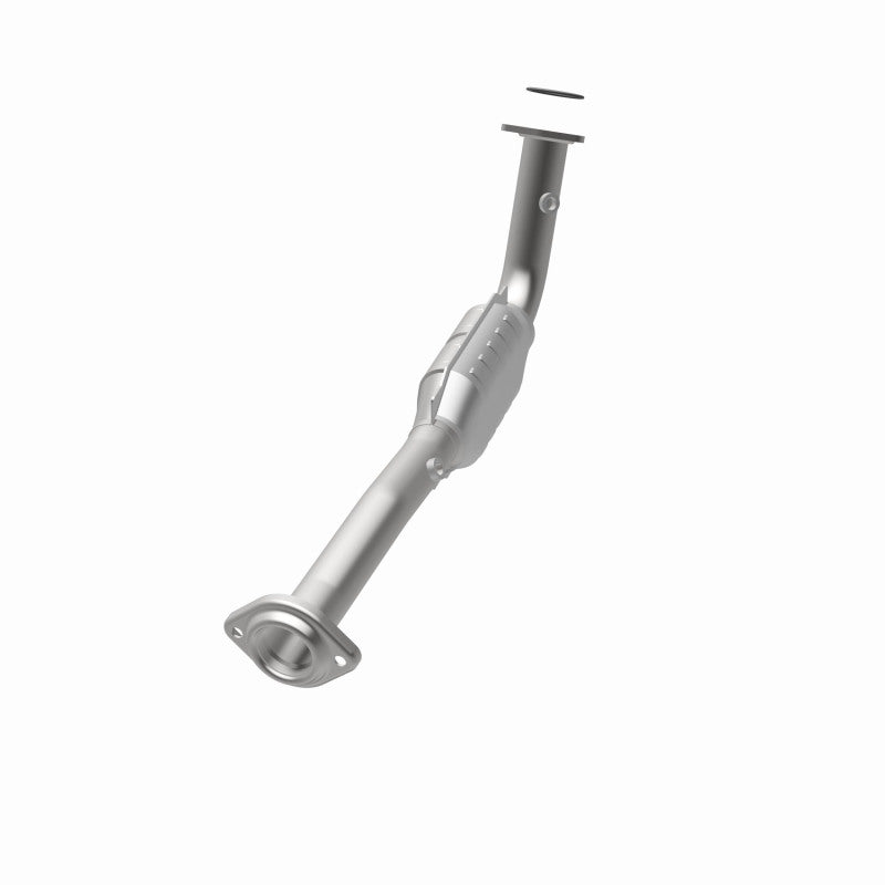 MagnaFlow 24083 hm grade direct-fit catalytic converter, opposite rear three-quarter view of the turntable spin