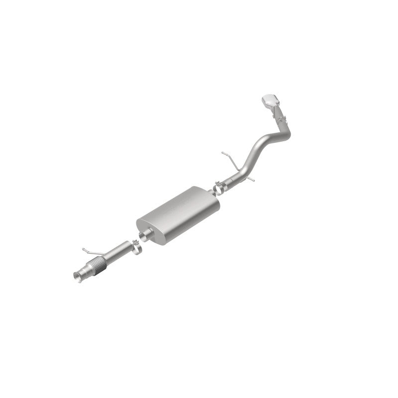 MagnaFlow 16564 street series cat-back exhaust, rear view of the turntable spin