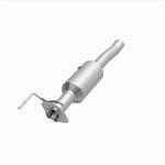 MagnaFlow 280439 oem grade direct-fit catalytic converter, opposite front three-quarter view of the turntable spin