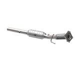 MagnaFlow 24333 hm grade direct-fit catalytic converter, opposite rear three-quarter view of the turntable spin
