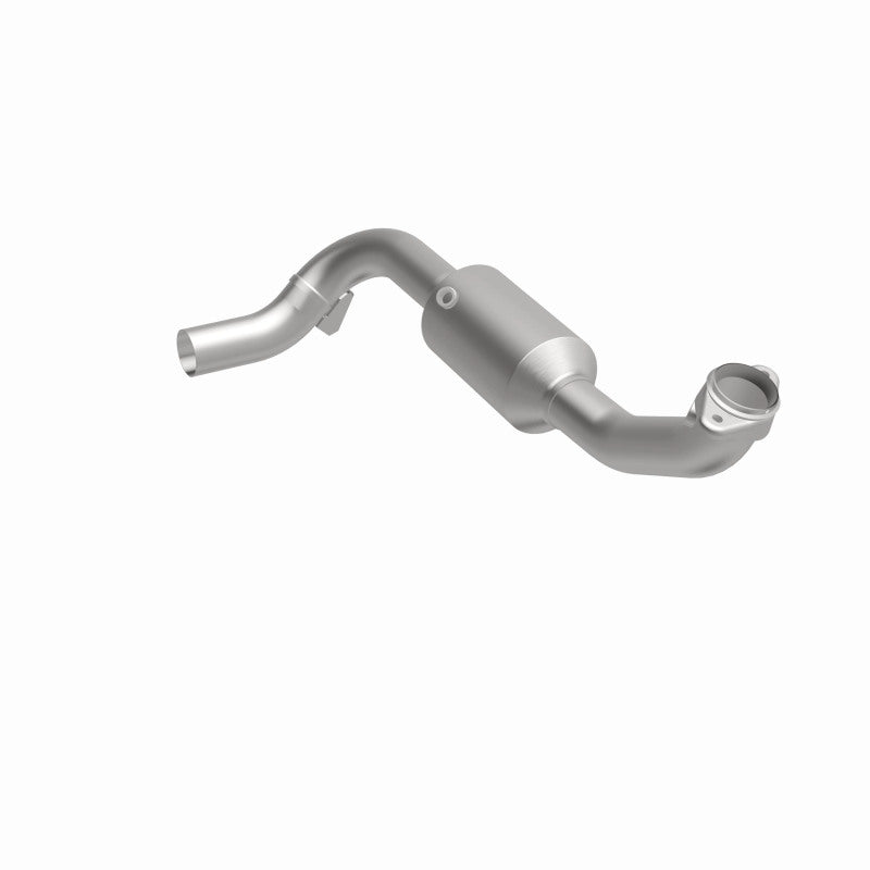MagnaFlow 52507 oem grade direct-fit catalytic converter, front three-quarter view of the turntable spin