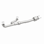 MagnaFlow 52027 oem grade direct-fit catalytic converter, front three-quarter view of the turntable spin